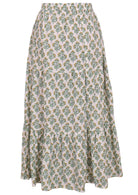 Maxi skirt with drawstring waist 100 percent cotton back