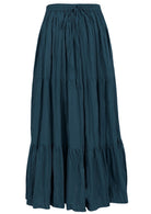 100% cotton Deep Teal skirt with elasticated waistband and drawstring