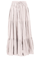 100% cotton white skirt with elasticated waistband and drawstring