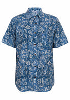100% cotton short sleeve men's shirt with collar and one pocket