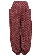 100 percent cotton harem pants with pockets