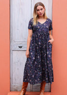 100% lightweight cotton button through dress is ultimate in comfort