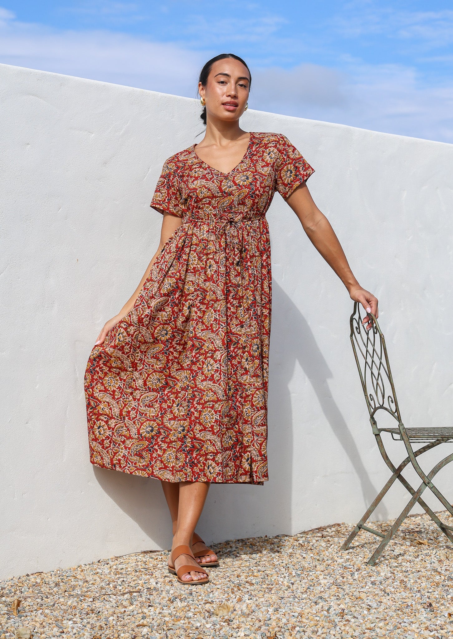 cotton hippy dress Boho Maxi with pockets Color:Begonia Pink Lace this dress features traditional bunusept How to Style Corsets