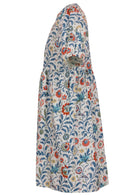 100% cotton dress with white based floral print.