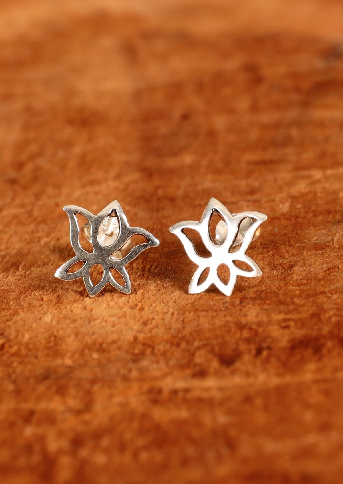 Lotus earrings deals silver