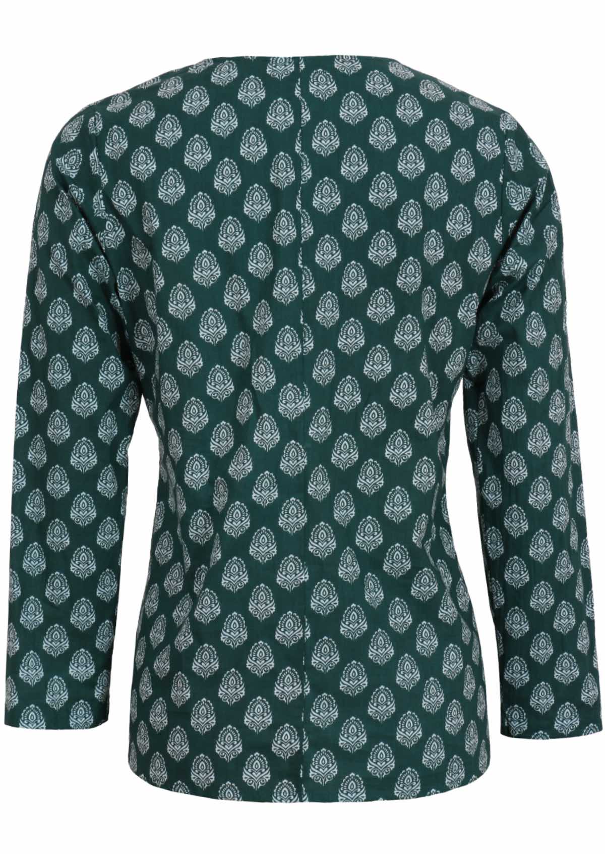 Long sleeve cotton top is great for the office or play