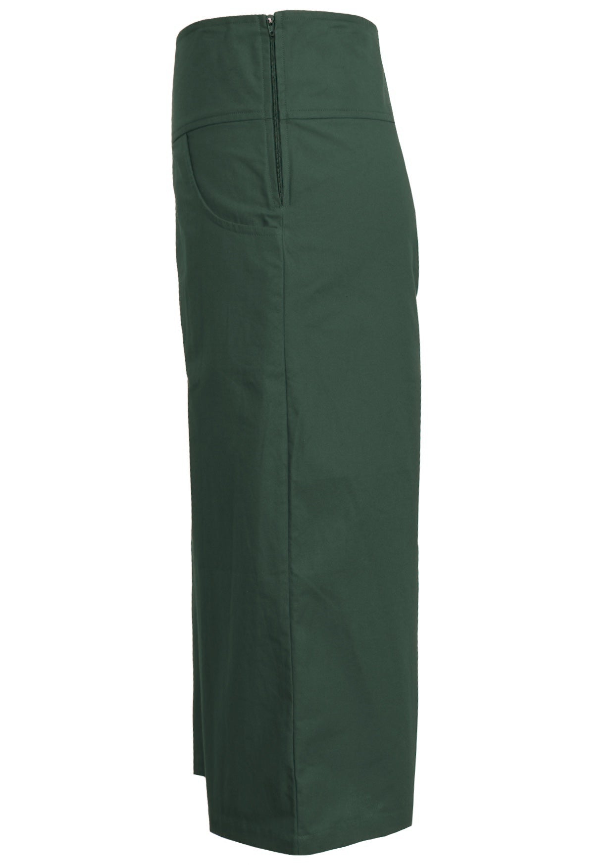 Tenzin Pant Jungle Green | 100% Cotton Wide-leg Capri Pants Plain
