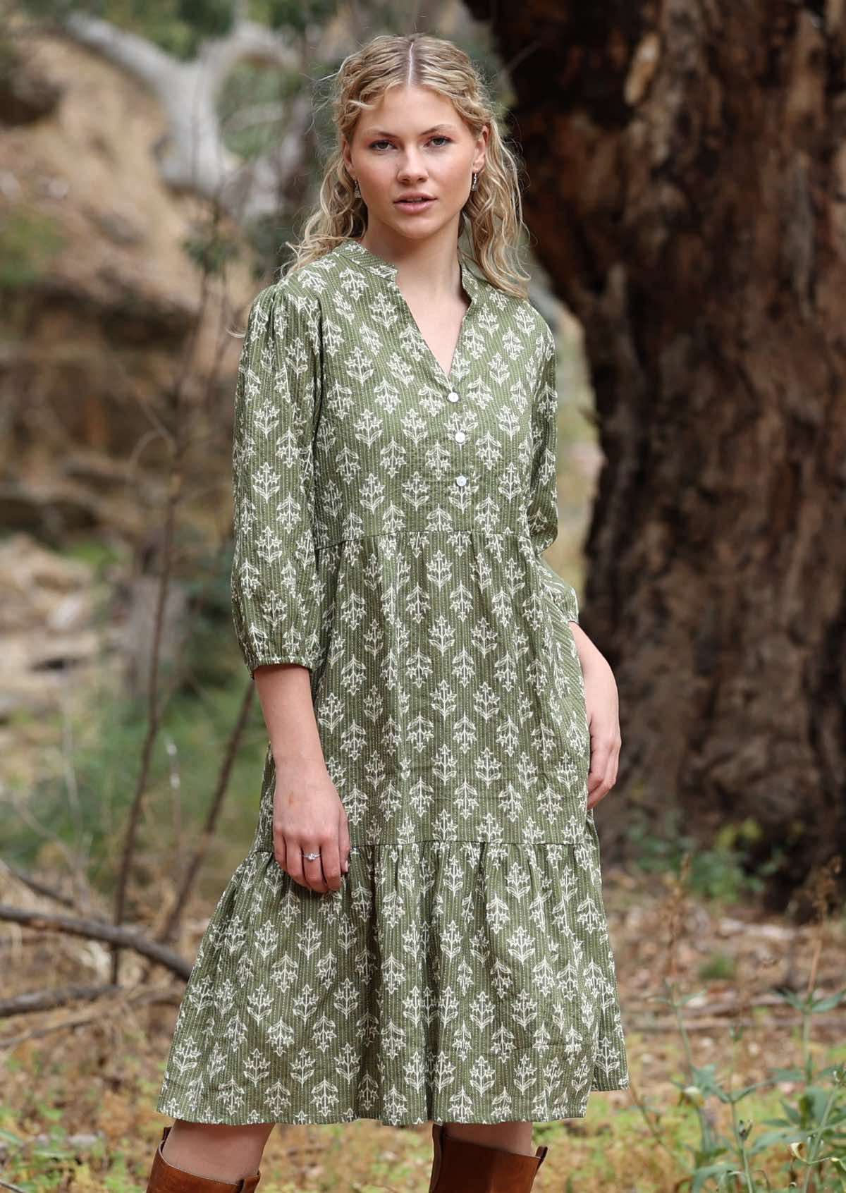 Tiered Midi Dress Malli Karma East Australia