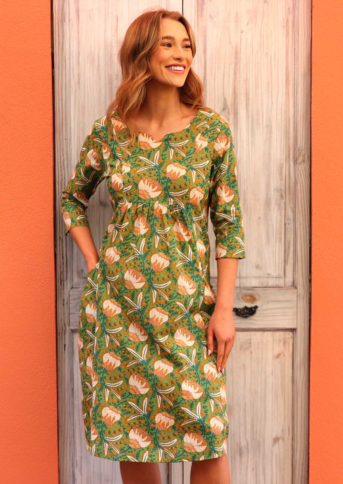 Cotton sundress with pockets on sale