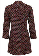  LIghtweight cotton long sleeve tunic with small gathers in centre of back