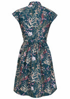 Back view cotton Ursula Dress in Verdure print on mannequin