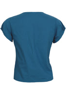 100% cotton top in beautiful blue back mannequin pic