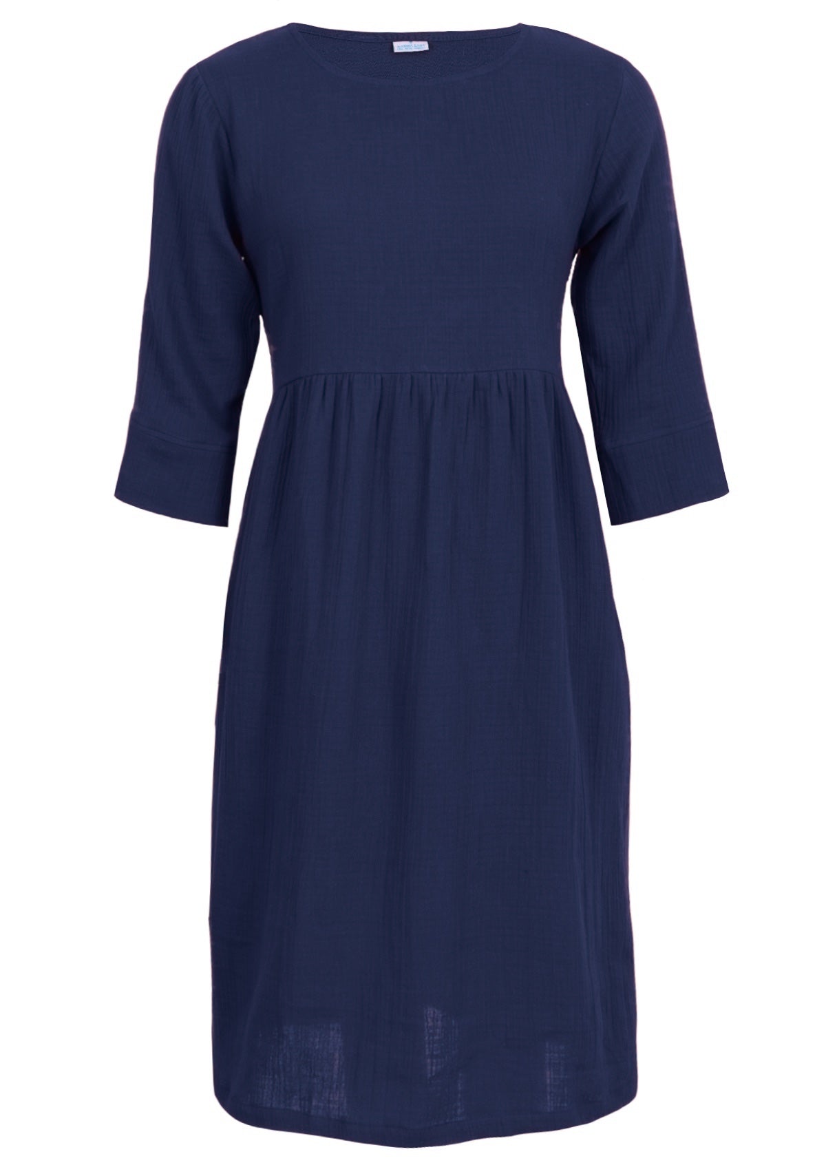 Two layers of lightweight cotton gauze make up this relaxed fit dress