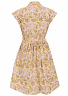 Back view cotton Ursula Dress in Primrose print on mannequin