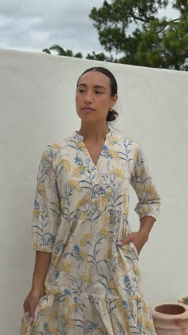 Blue Acacia Tiered Maxi Dress video