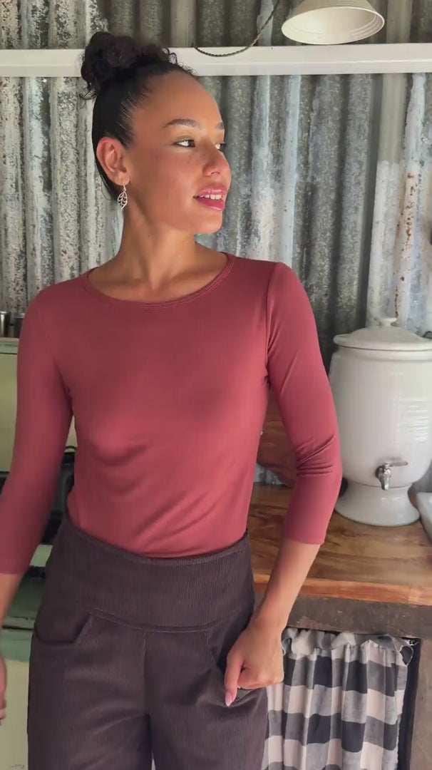 Nora Corduroy Pants Ganache video