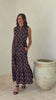Video of woman in long black cotton maxi dress
