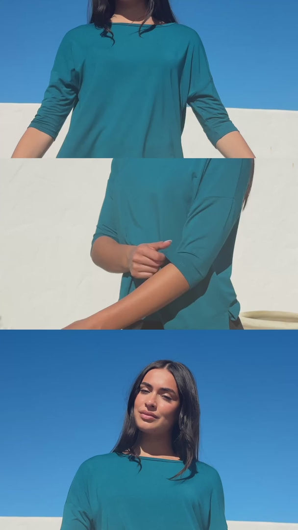 Everyday Relaxed Fit Top Teal video