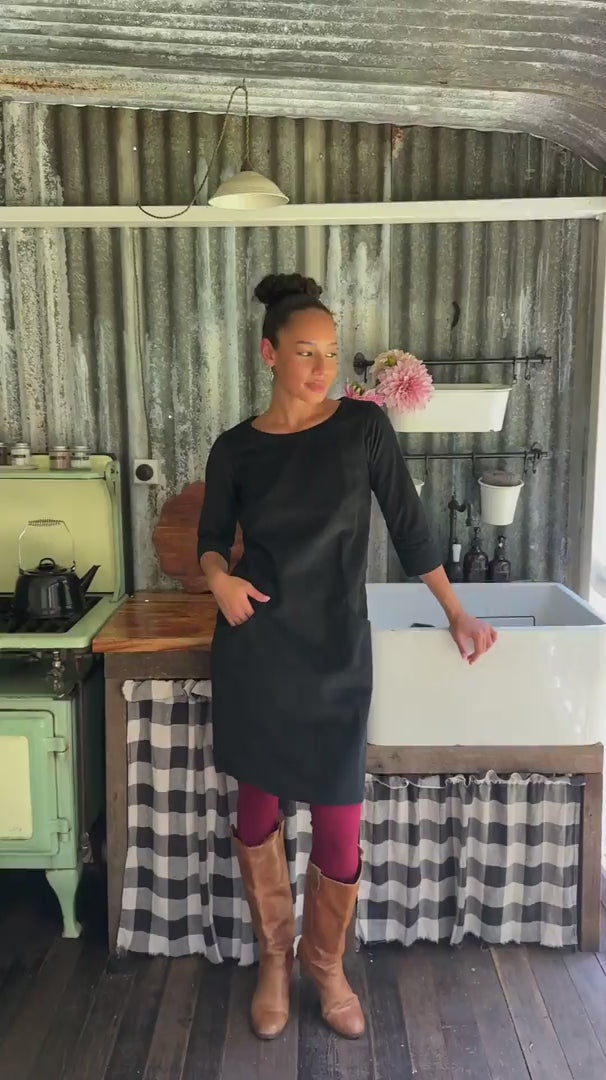 Seconds Jamie Corduroy Dress Black video