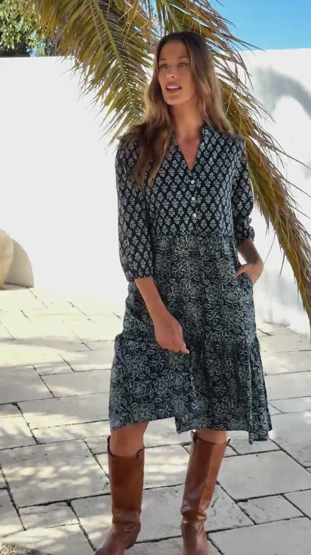 Tiered Midi Dress Amla video