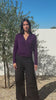 False Wrap Top Dark Purple video