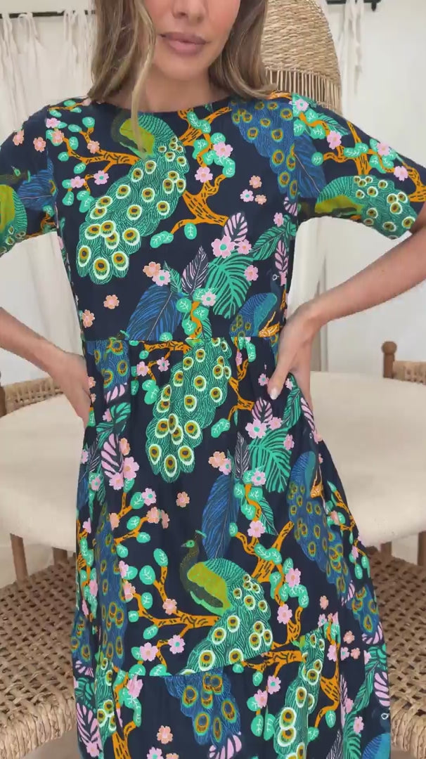 Claudia Dress Peacock video