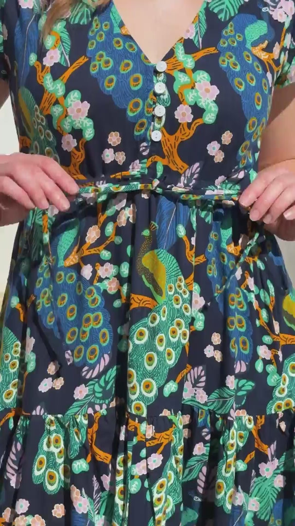 Acacia Maxi Dress Peacock video