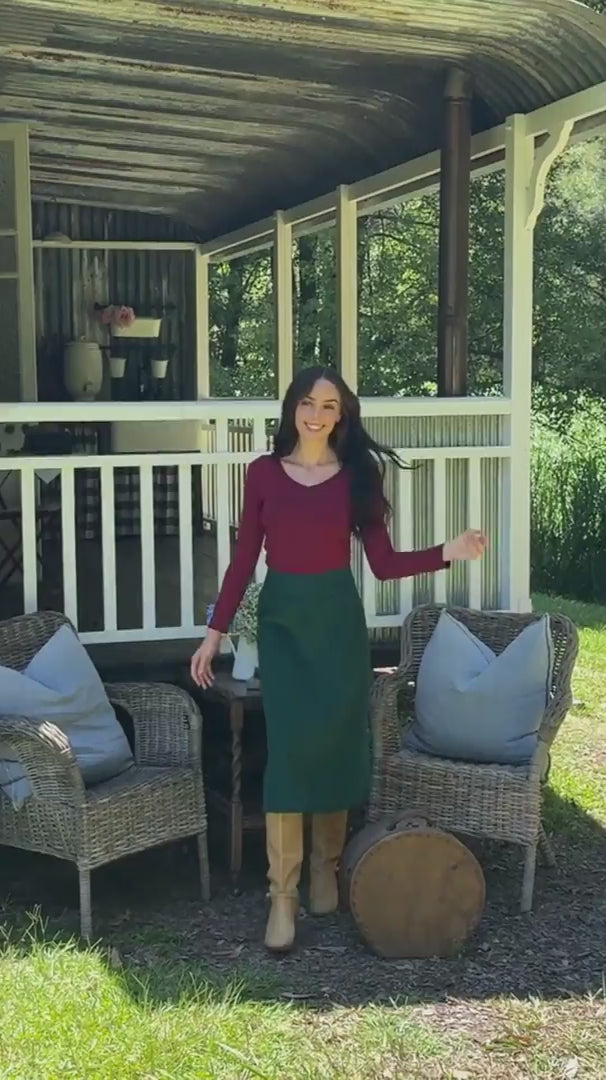 Belt Loop Corduroy Skirt Botanical Garden video