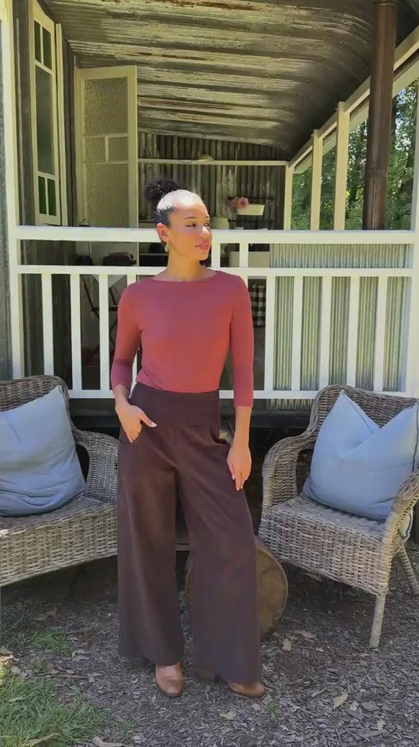 Esta Corduroy Pants Ganache video