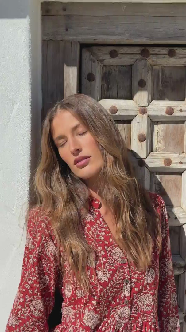 Ochre Tiered Maxi Dress video