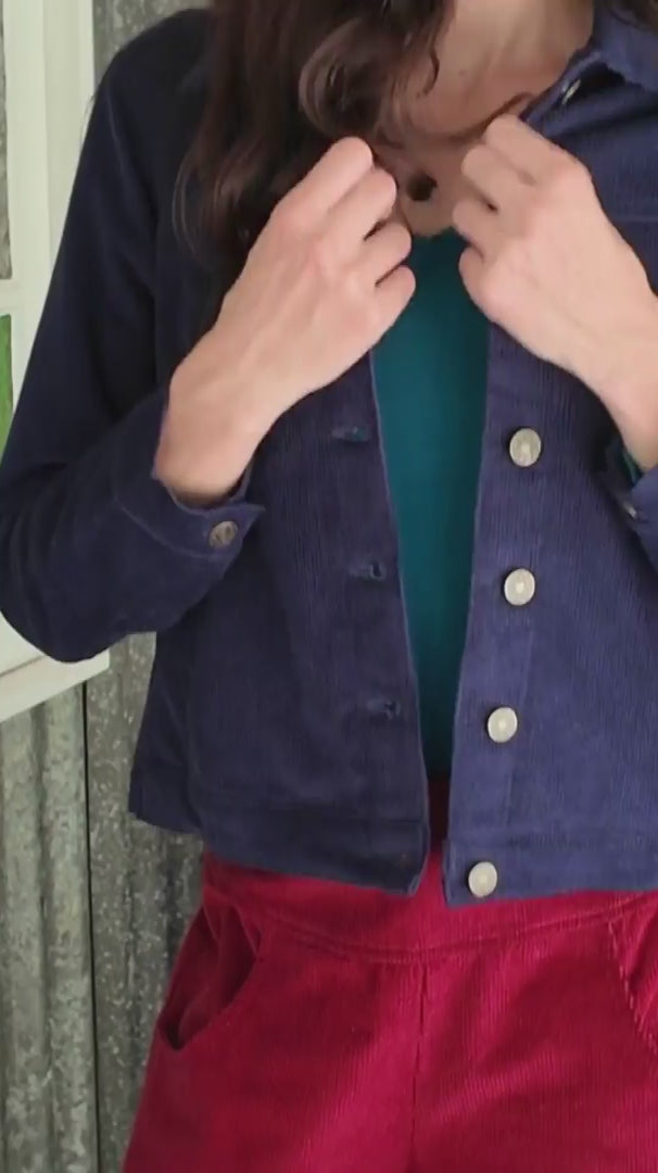 Corduroy Jacket Maritime Blue video