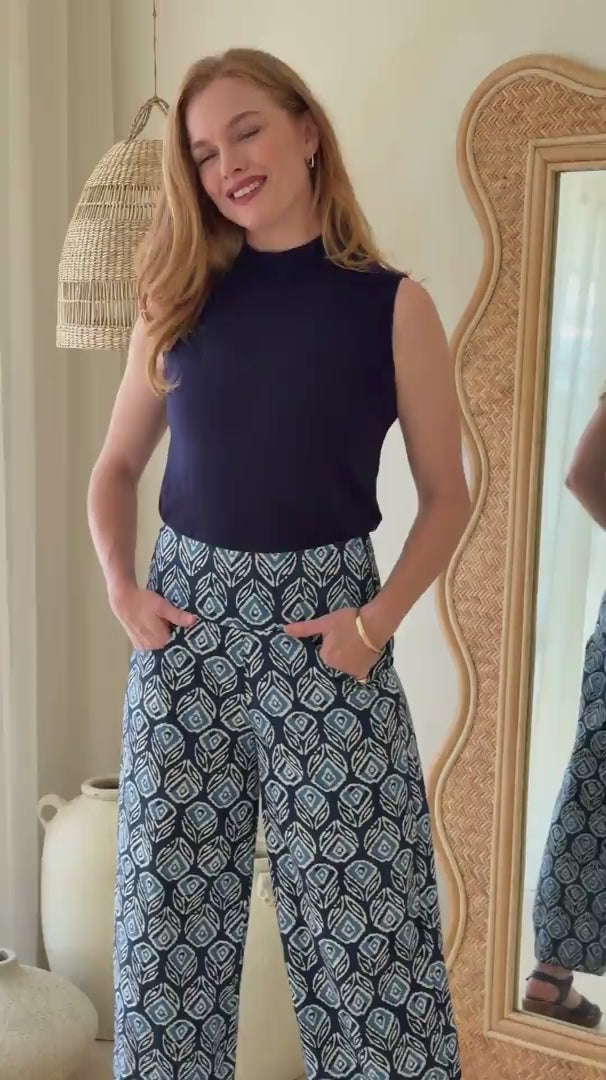 Nora Pants Blue Tulip video