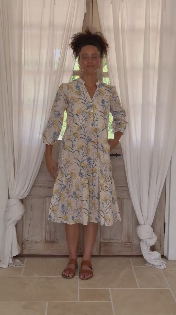 Tiered Midi Dress Blue Acacia video