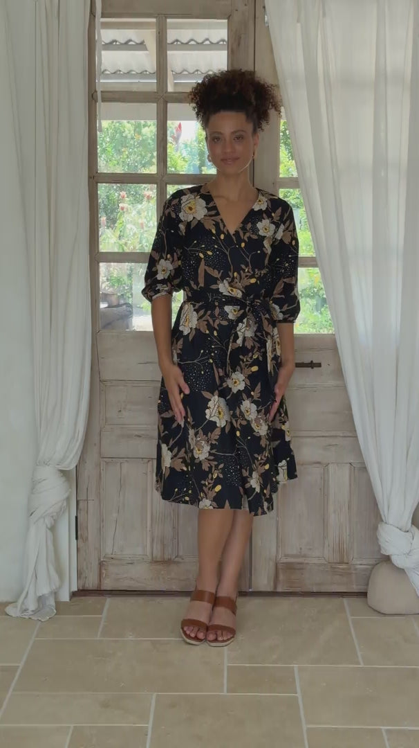 Ella Wrap Dress Camellia video