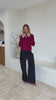 False Wrap Top Maroon video