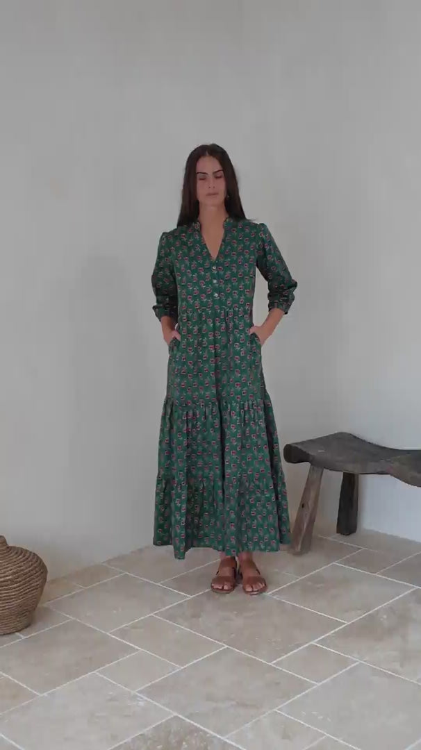 Evergreen Tiered Maxi Dress video
