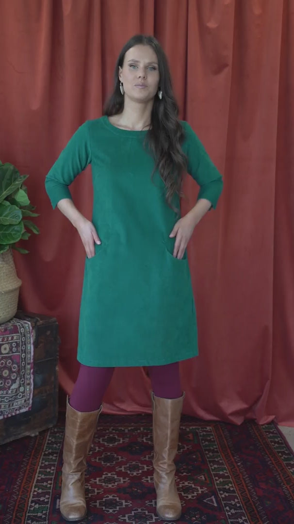 Jamie Corduroy Dress Everglade video