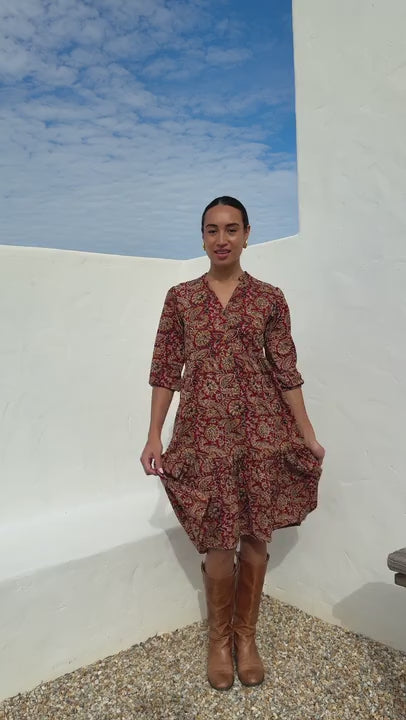 Tiered Midi Dress Mayur video
