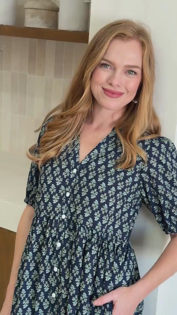Pippa Dress Blue Mango video