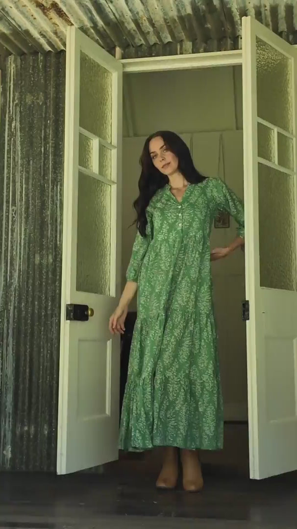Leaf Tiered Maxi Dress video