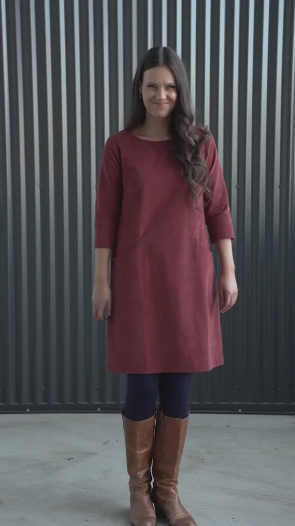 Jamie Corduroy Dress Burnt Henna video