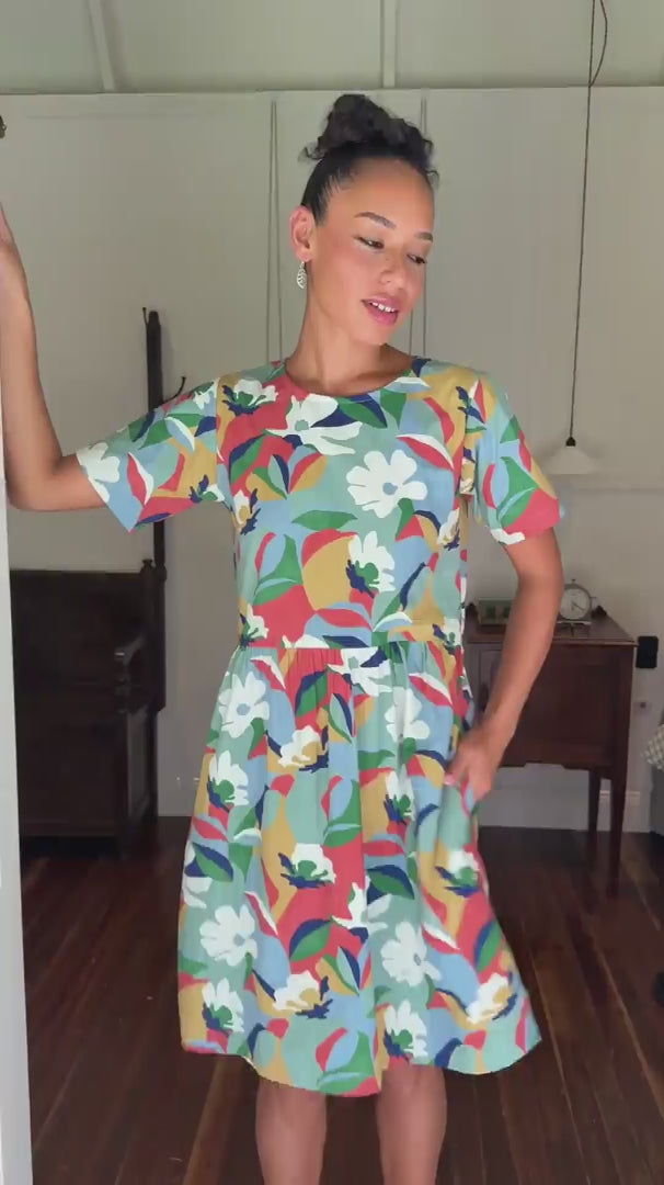 Mabel Dress Tallow Wood video