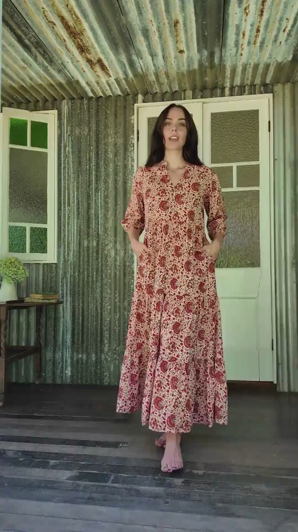 Rose Tiered Maxi Dress video