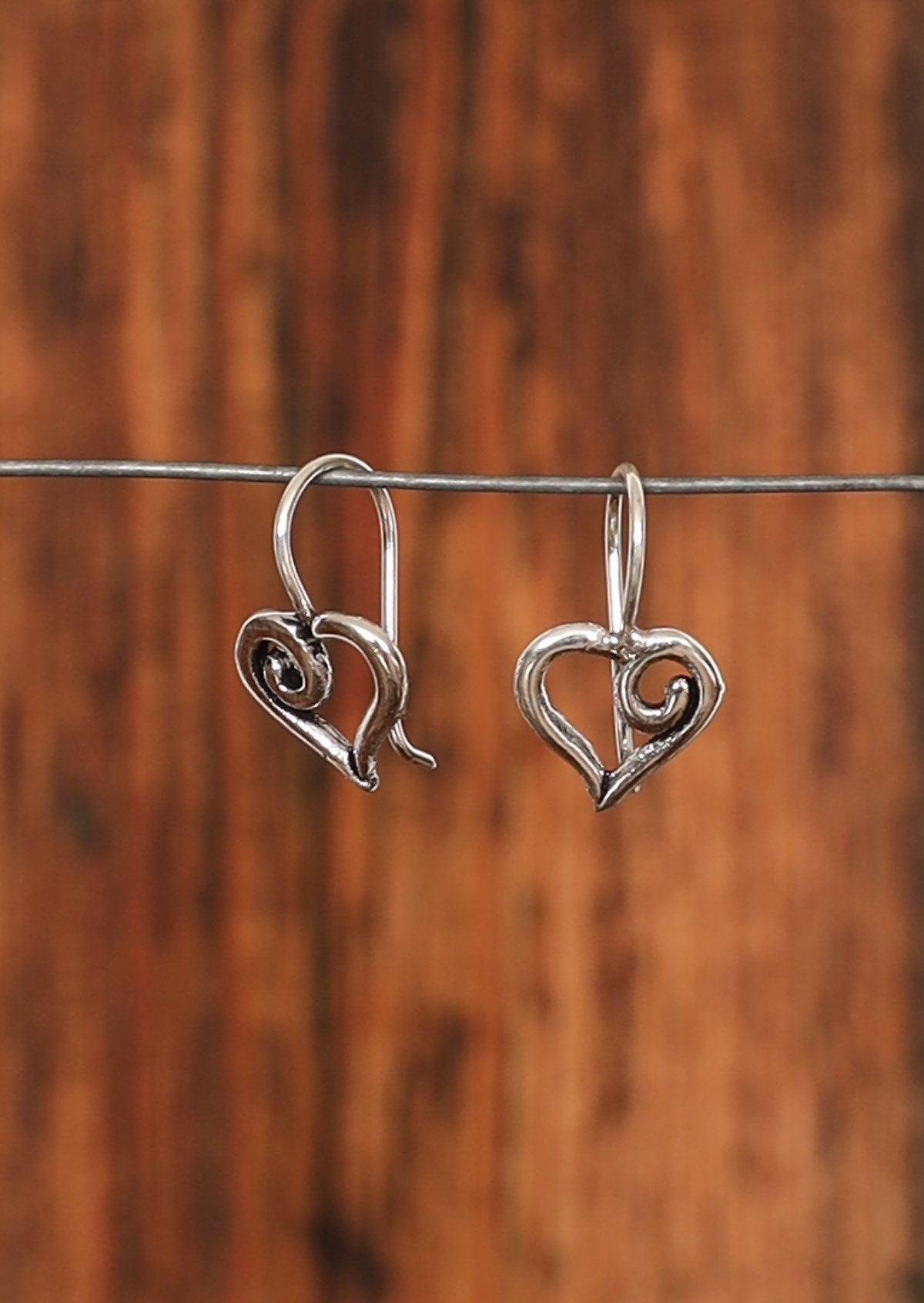 sterling silver hook heart earrings Australia