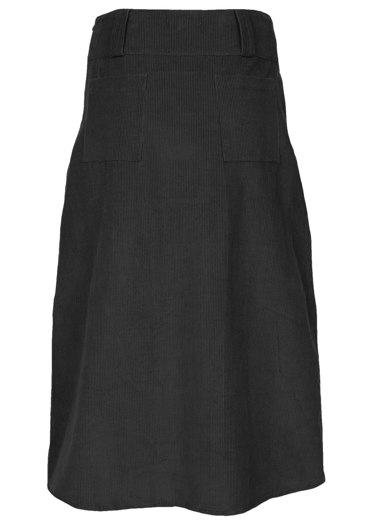 Cord Mid Length Skirt Black Karma East Australia