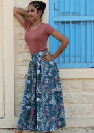 Cora Skirt Verdure mid length skirt pockets pleats belt loops