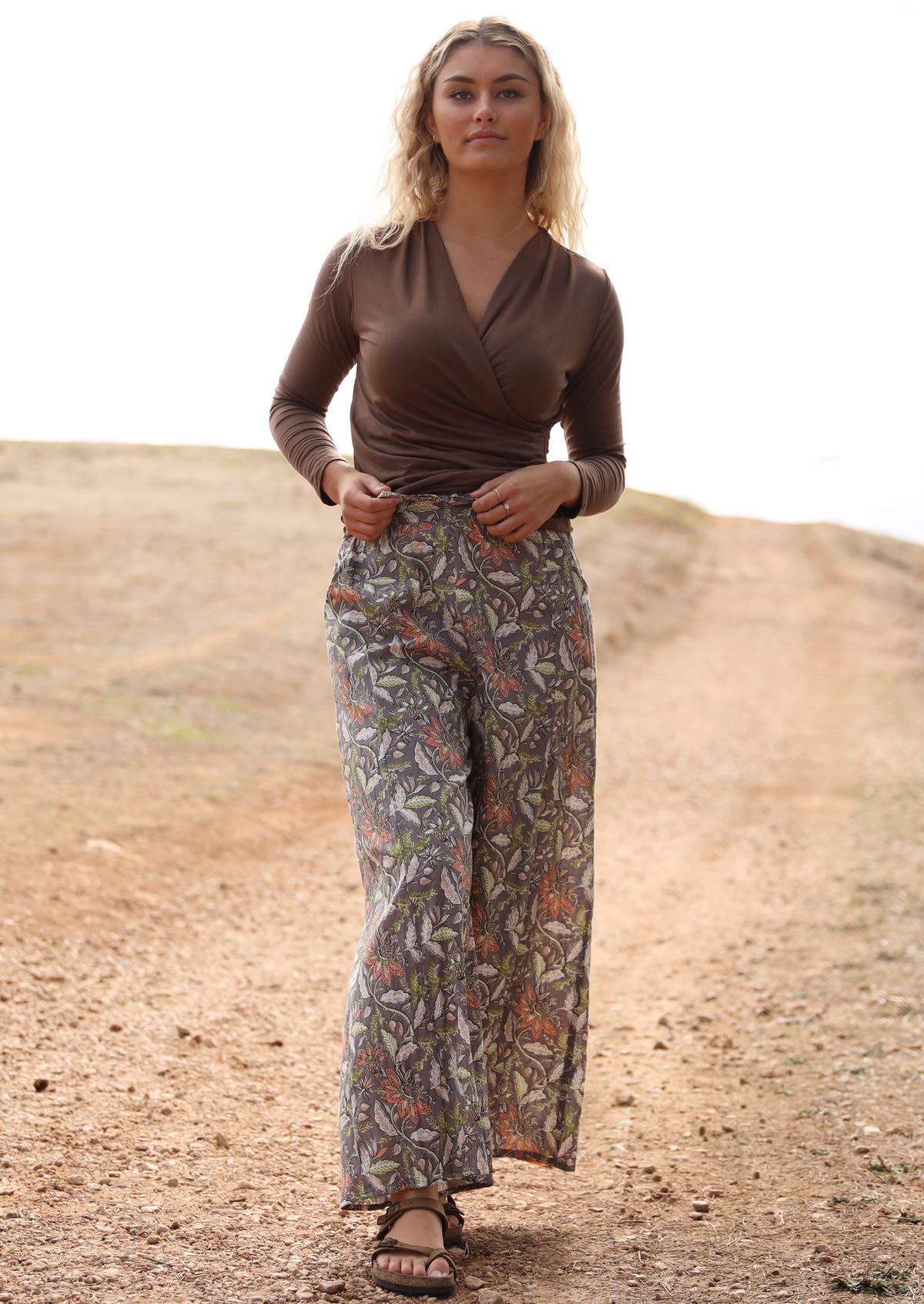 Janis Pant Morialta | Wide Legged Cotton Floral Print Pants