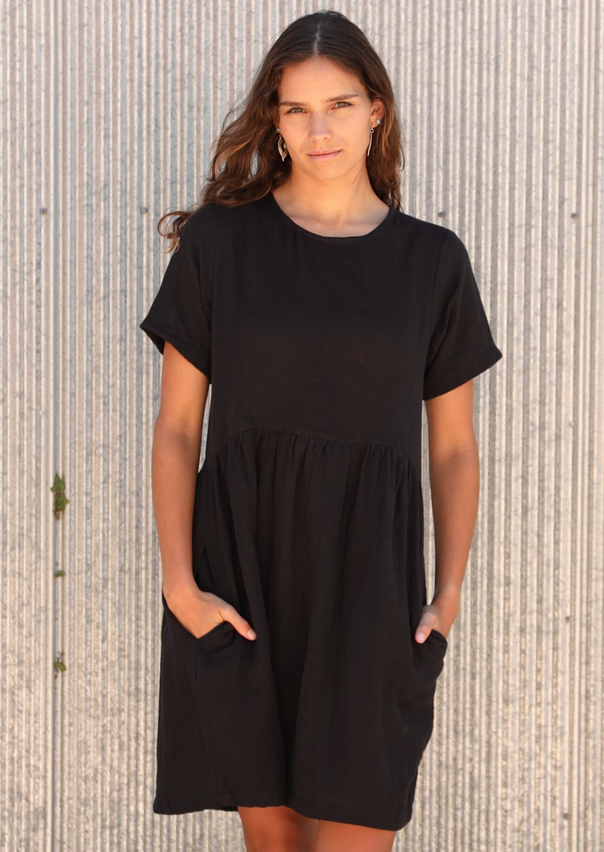 Black best sale cotton dress