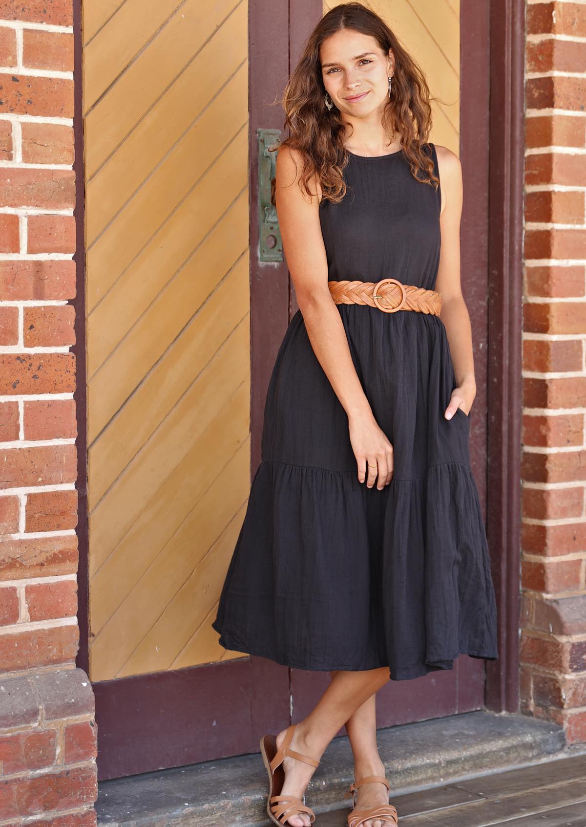 Black midi dress outlet australia