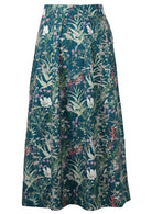 back view box pleats women's skirt